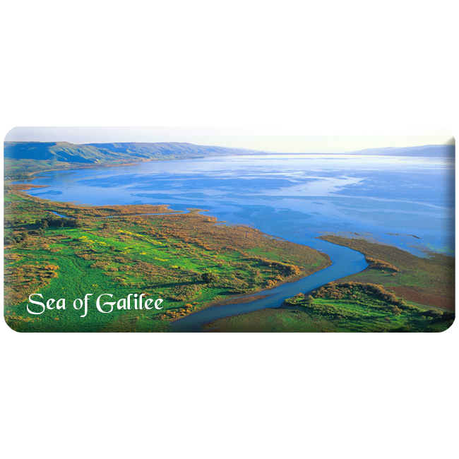 Sea of Galilee and Jordan River Panorama Magnet